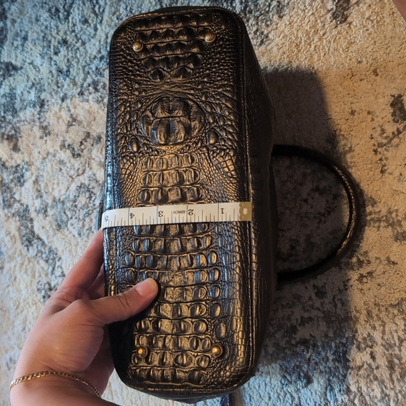 Brahmin Vintage Like New Crandall Doctors Dark Brown Black Tomago - Picture 12 of 16